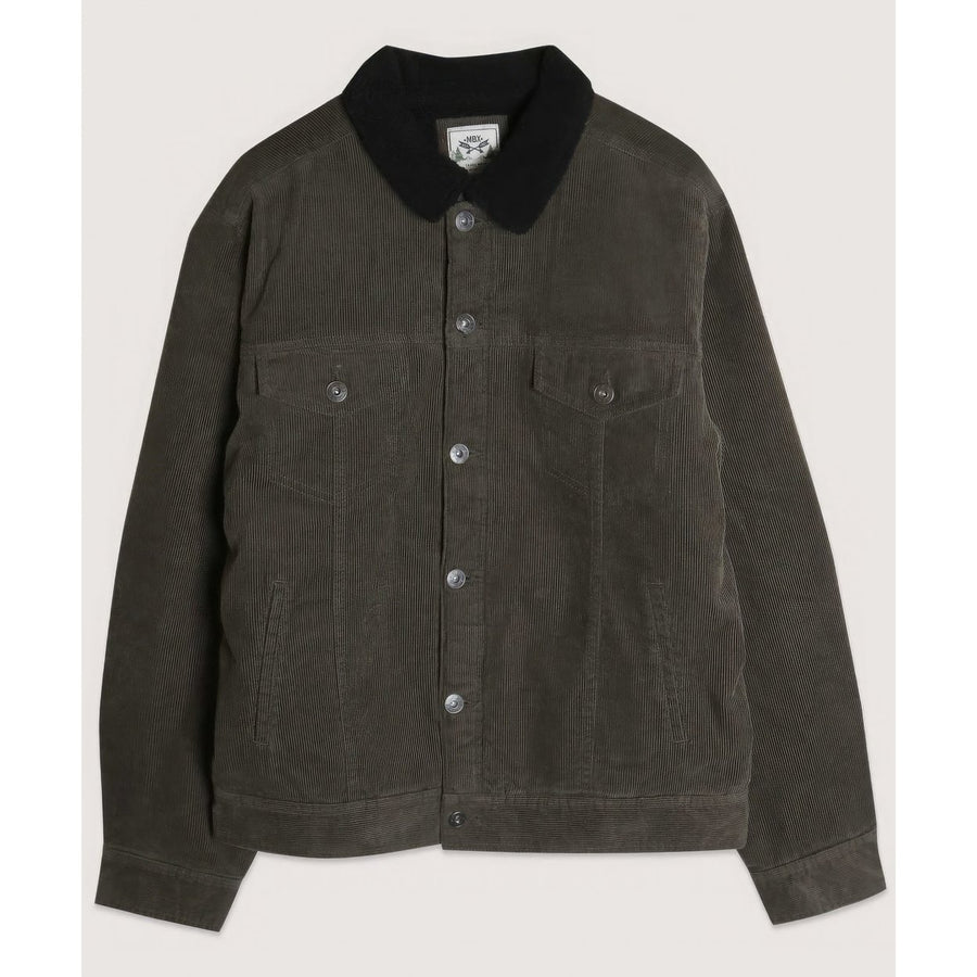 Casual Corduroy Lined Trucker Jacket Image 1