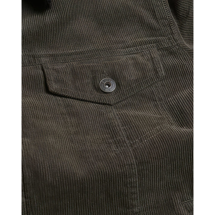 Casual Corduroy Lined Trucker Jacket Image 4