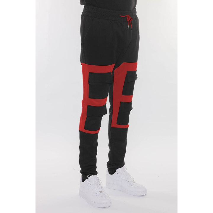 COLOR BLOCK CARGO TRACK PANTS Image 2