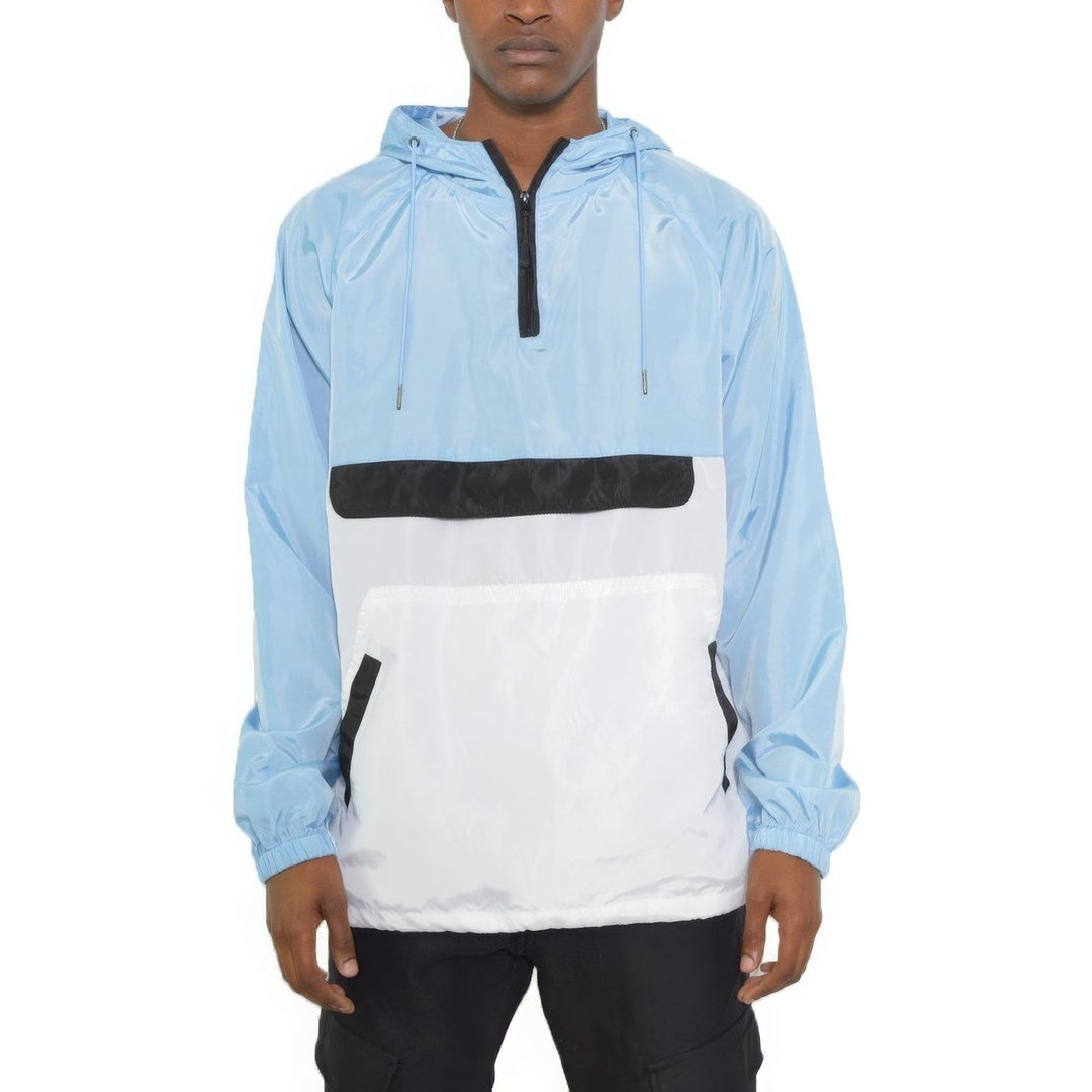 Color Block Anorak Jacket Pullover Windbreaker Image 1