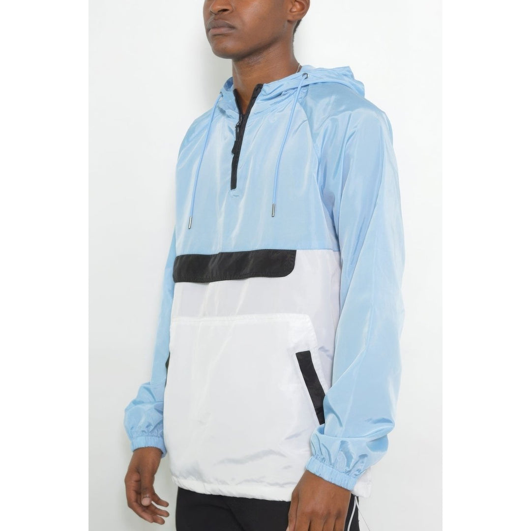 Color Block Anorak Jacket Pullover Windbreaker Image 2