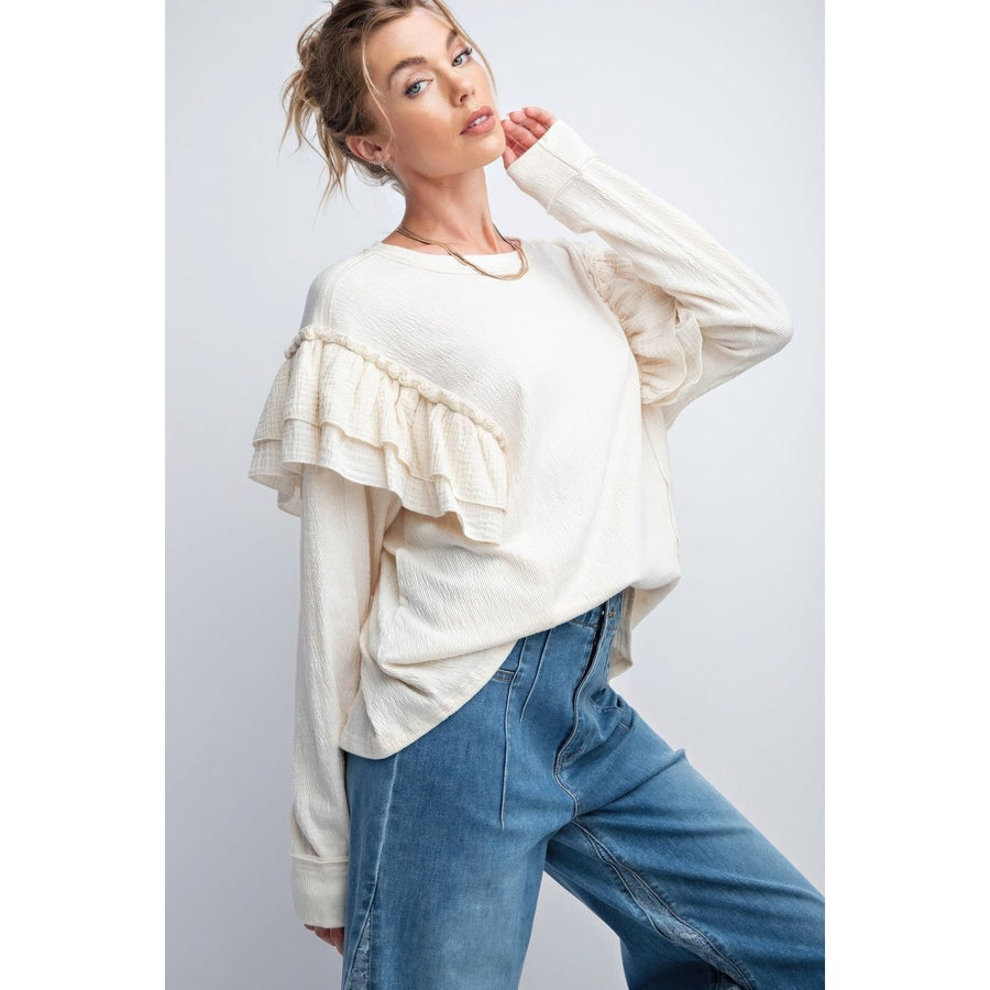 Double Ruffle Sleeves Top Image 1