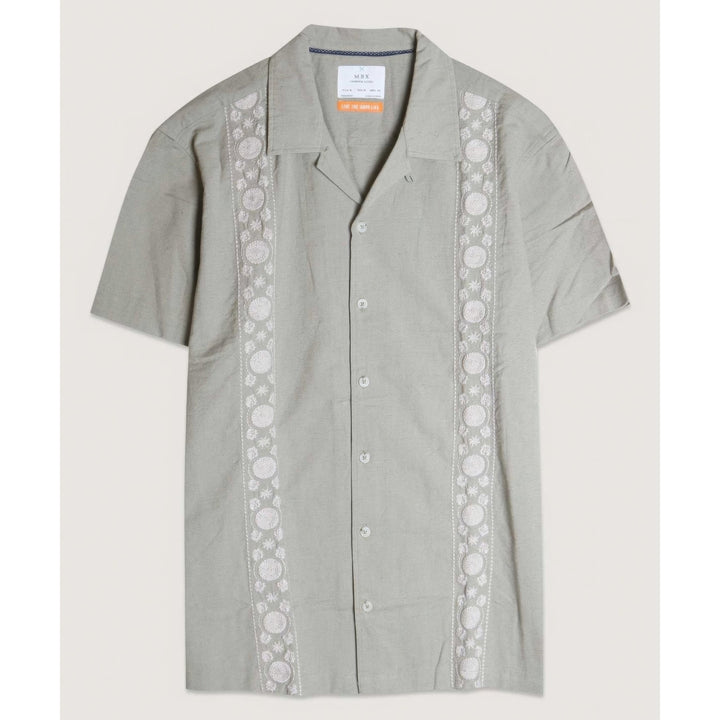 Embroidered Panels Camp Shirt Image 1