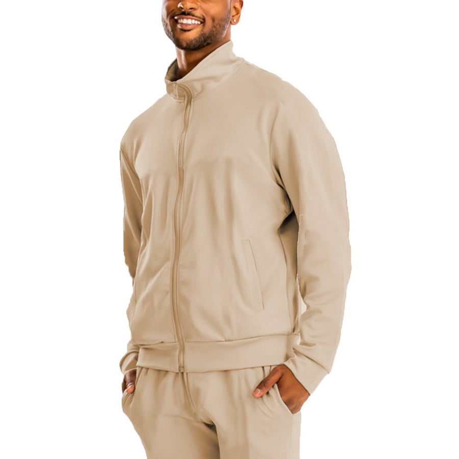 Essential Basic Plain Solid Track Jacket Image 1