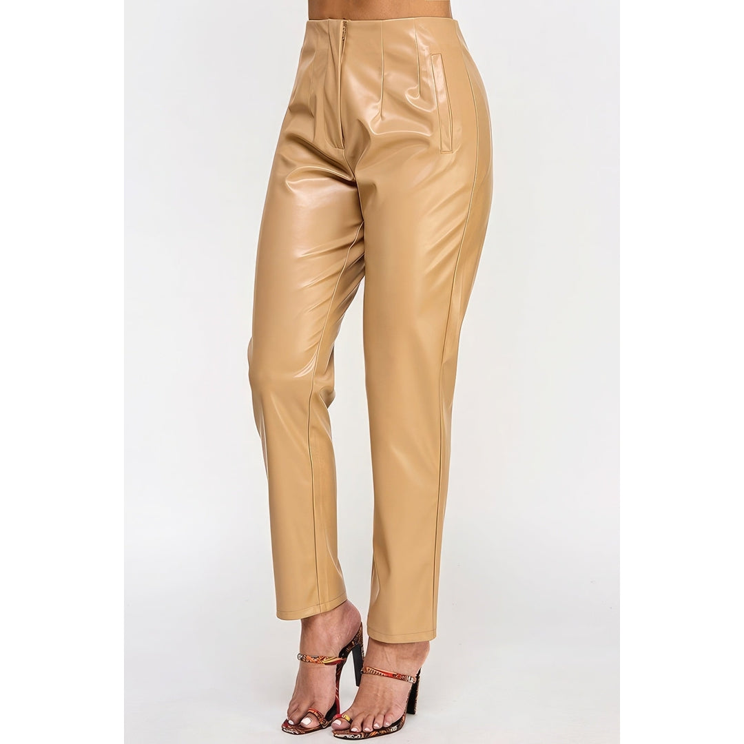 Faux Leather Pants Image 3