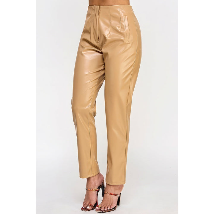 Faux Leather Pants Image 3