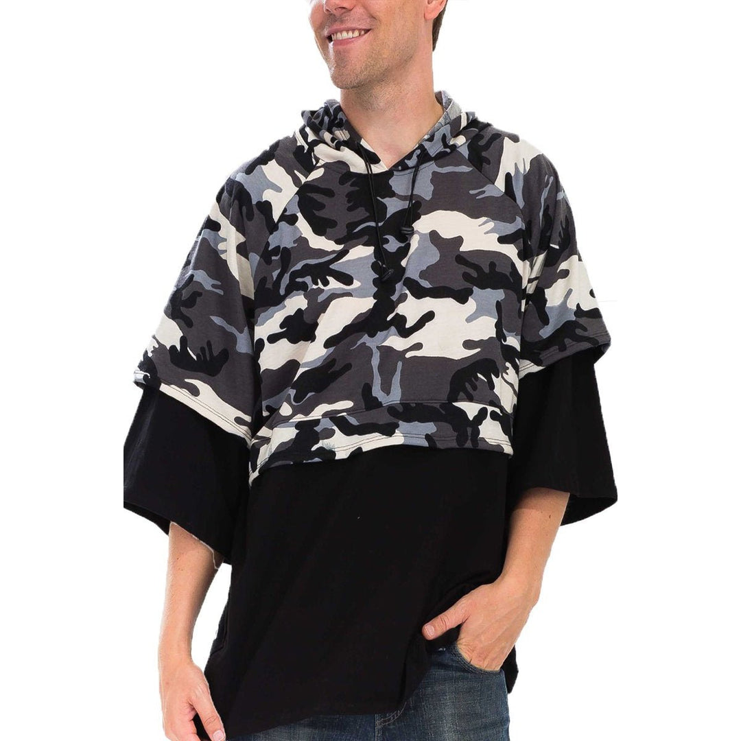 HALF CAMO FRENCH TERRY PULLOVER Image 1