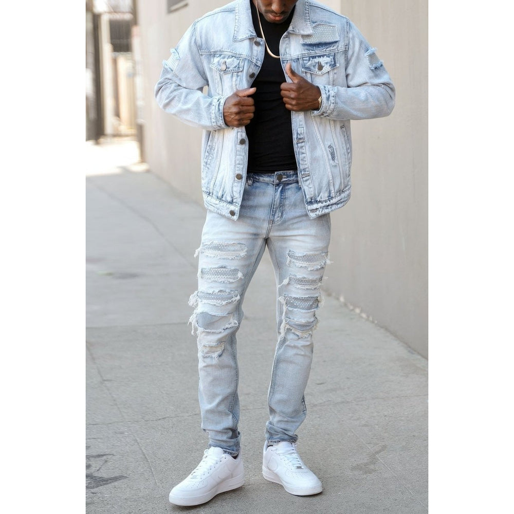 Diamond Denim Jacket Image 2