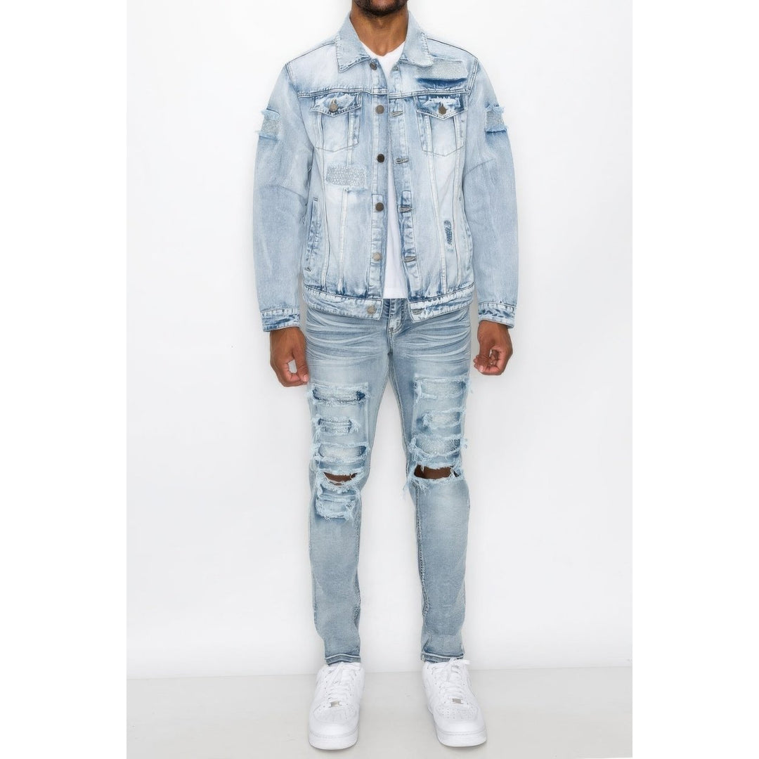 Diamond Denim Jacket Image 4