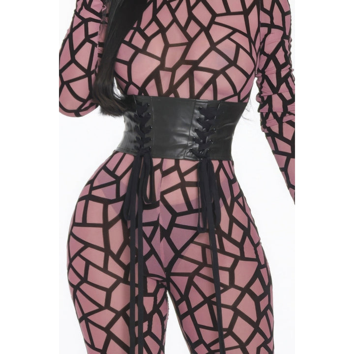 Geometric Printed Jersey Jumpsuit Image 3