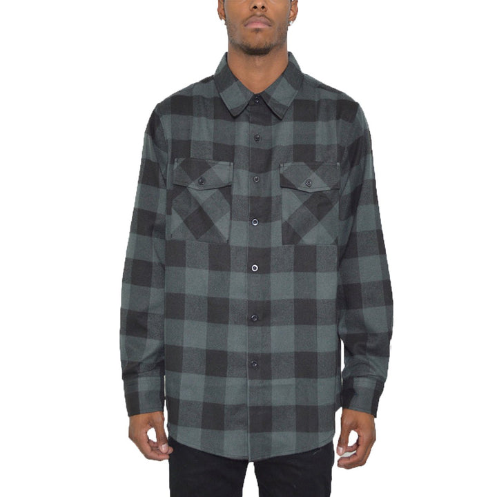 Long Sleeve Checkered Flannel Image 1