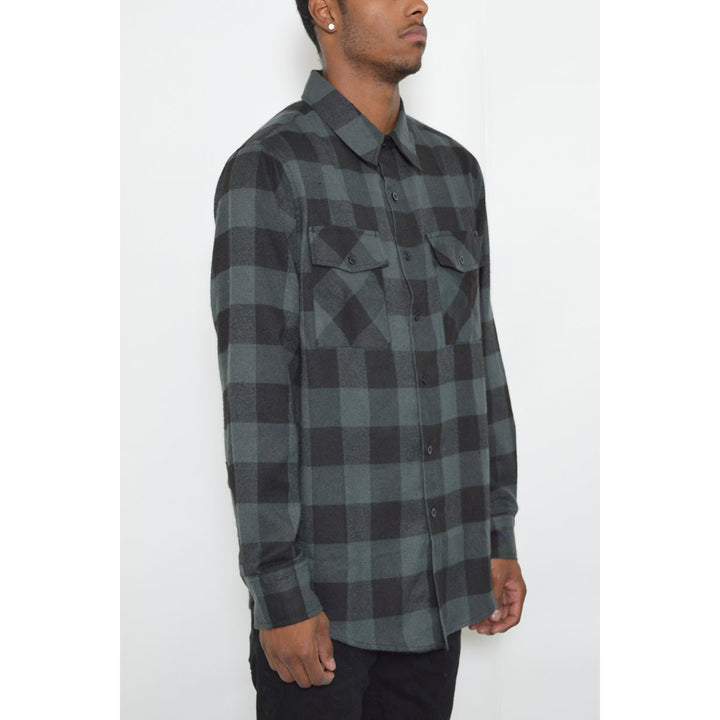 Long Sleeve Checkered Flannel Image 2