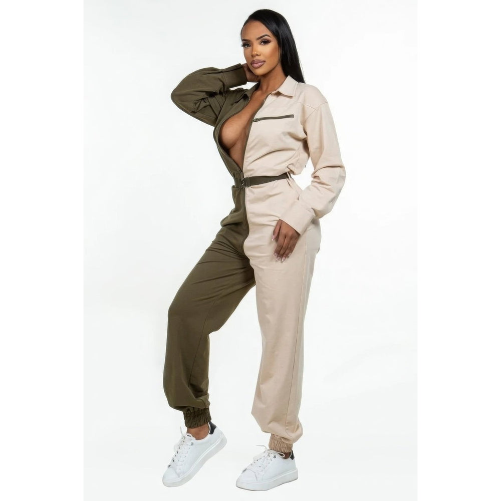 Long Sleeve Oversized Cozy Shirt Jumpsuit Image 2