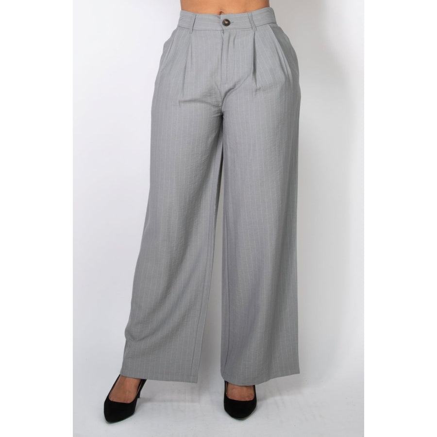 High-rise Stripe Wide Leg Pants Image 1