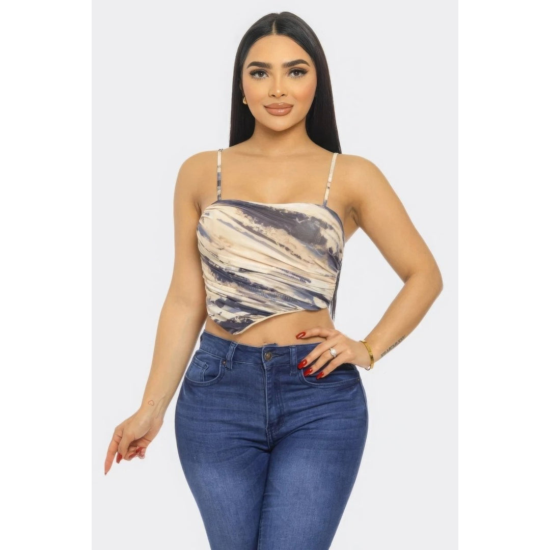 Mesh Print Top Image 1