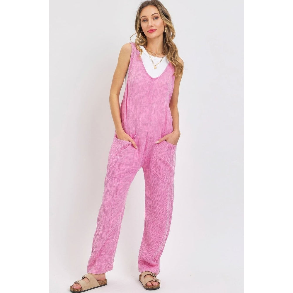 Mineral Washed Summer Jumpsuit Image 2