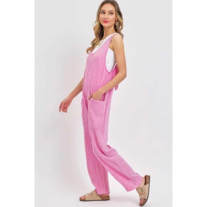 Mineral Washed Summer Jumpsuit Image 3