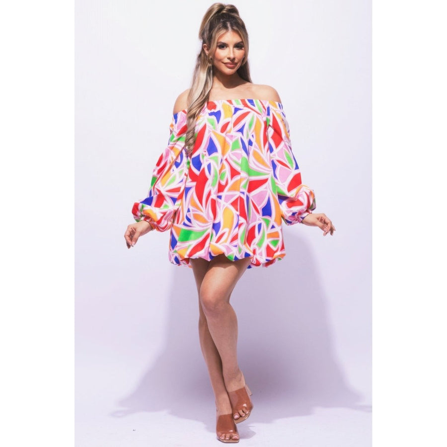 Off Shoulder Bubble Dress Image 1