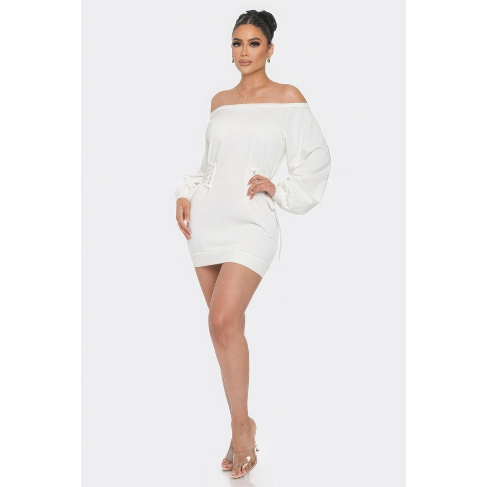 Off Shoulder Mini Dress Image 2