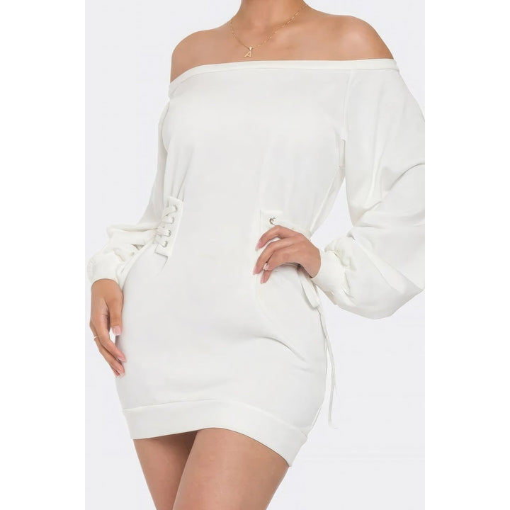 Off Shoulder Mini Dress Image 3