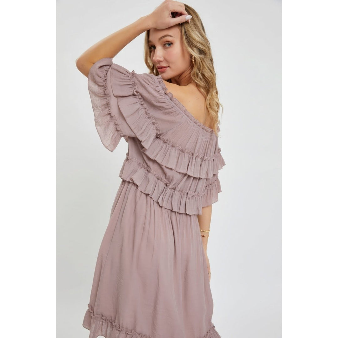 Off Shoulder Ruffle Dress Image 3