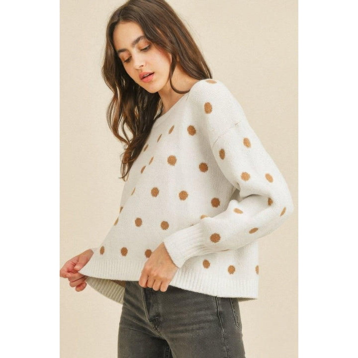 Polka Dots Long Sleeve Top Image 3