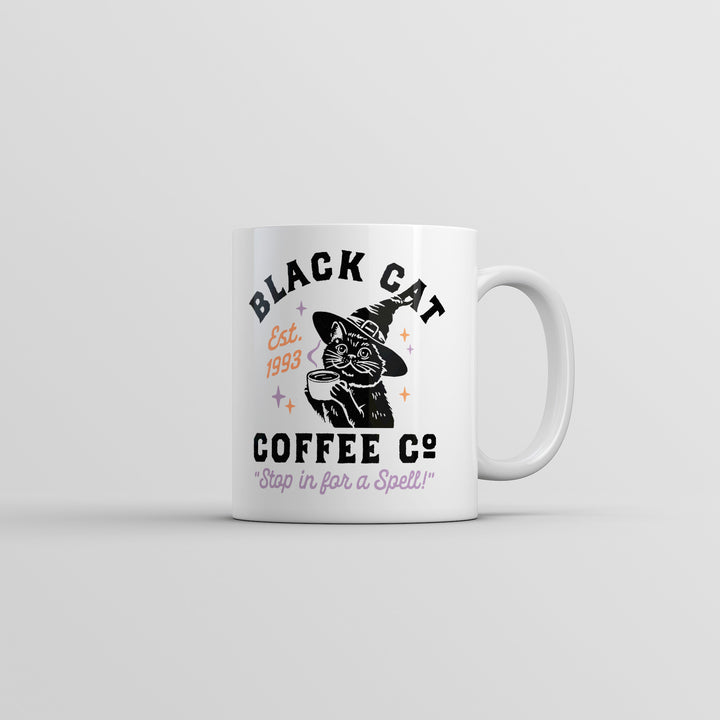 Black Cat Coffee Co Mug Funny Sarcastic Kitten Graphic Novelty Cup-11oz Image 1