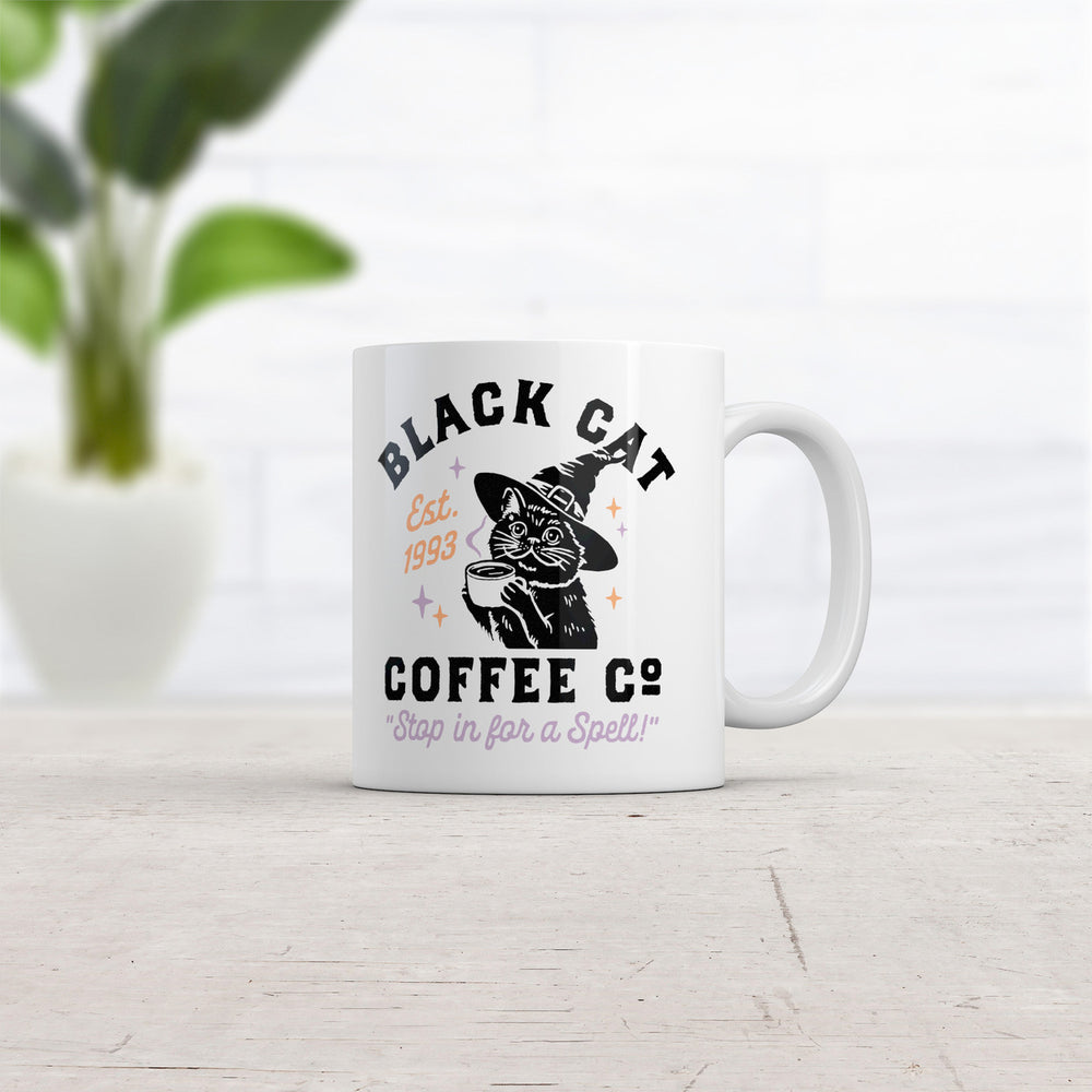 Black Cat Coffee Co Mug Funny Sarcastic Kitten Graphic Novelty Cup-11oz Image 2