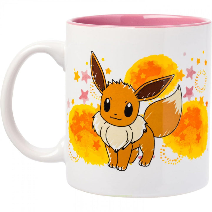 Pokemon Eevee Star Splatter 20oz Ceramic Camper Mug Image 2