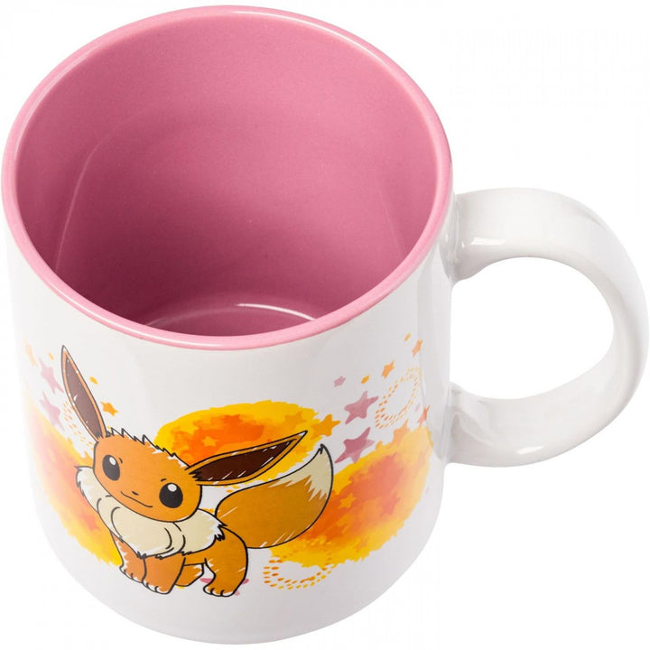 Pokemon Eevee Star Splatter 20oz Ceramic Camper Mug Image 3