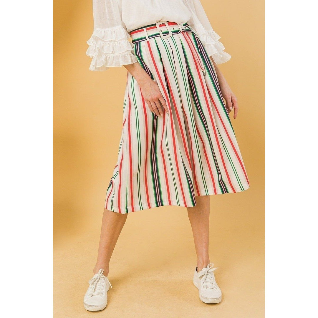 A Woven Midi Skirt Image 1