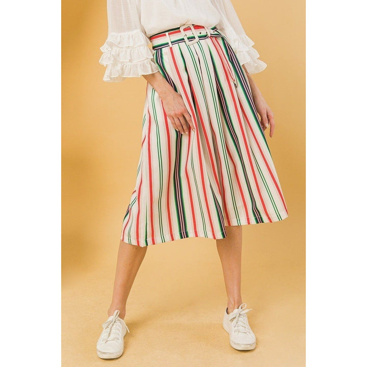 A Woven Midi Skirt Image 1