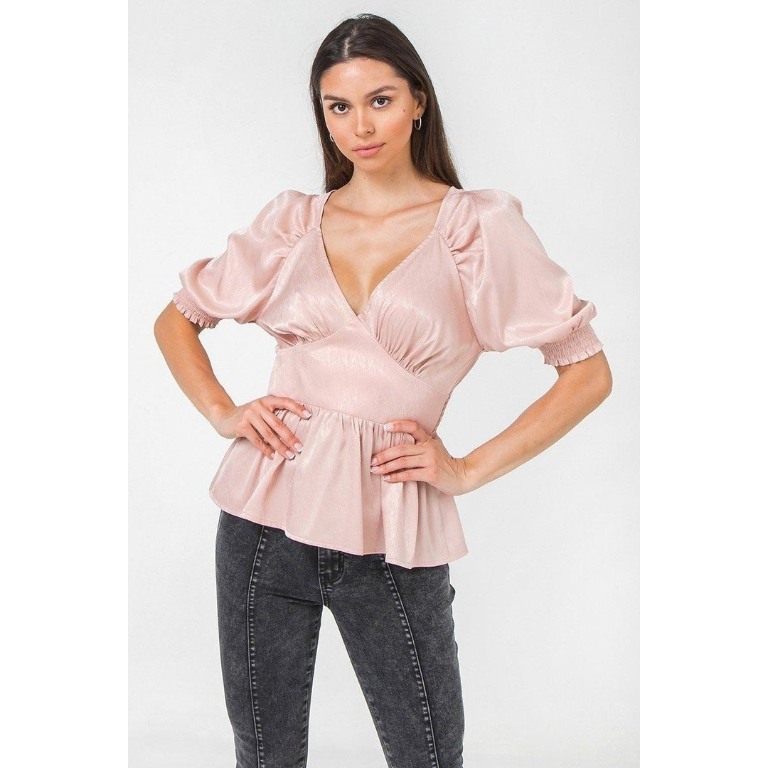 A Solid Sateen Top Image 1