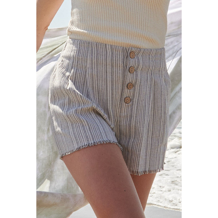 A Pair Of Striped Woven Shorts Image 3