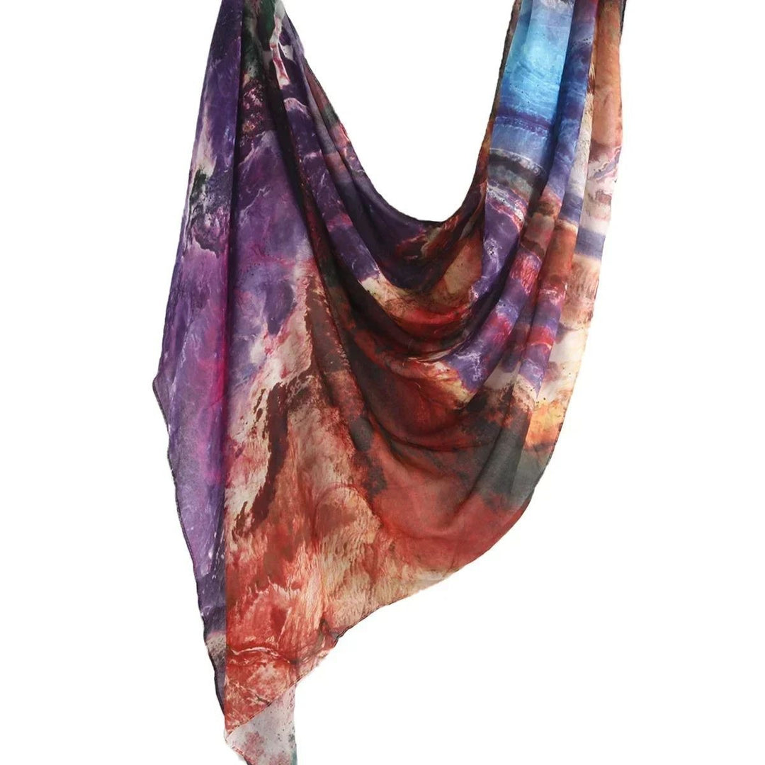 Soft Cotton Viscose Woven Floral Shawl Scarf for Women Image 6