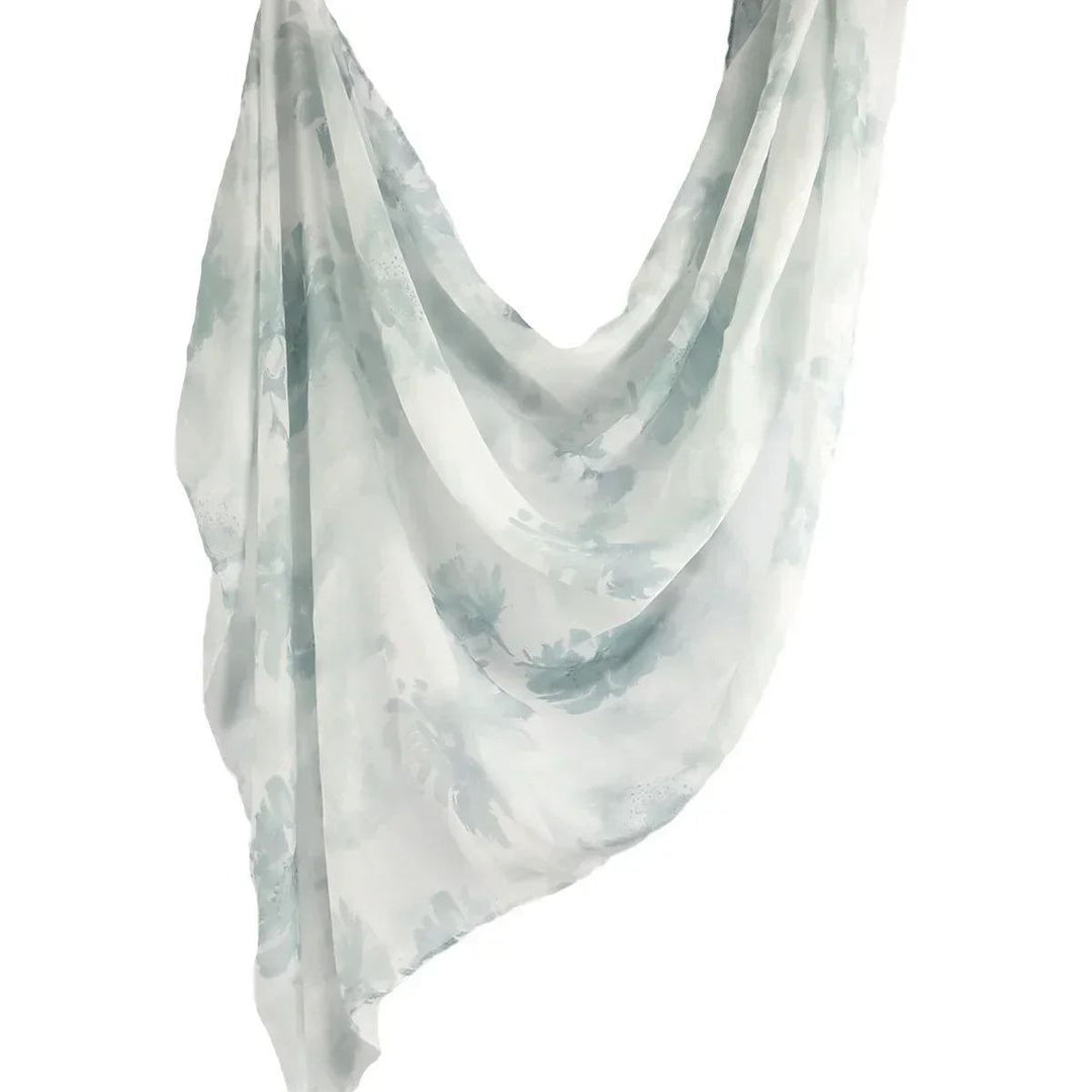 Soft Cotton Viscose Woven Floral Shawl Scarf for Women Image 11