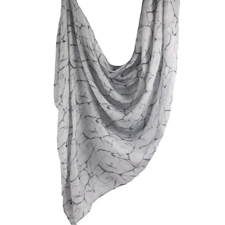 Breathable Floral Cotton Rayon Shawl Scarf for Muslim Women Image 1