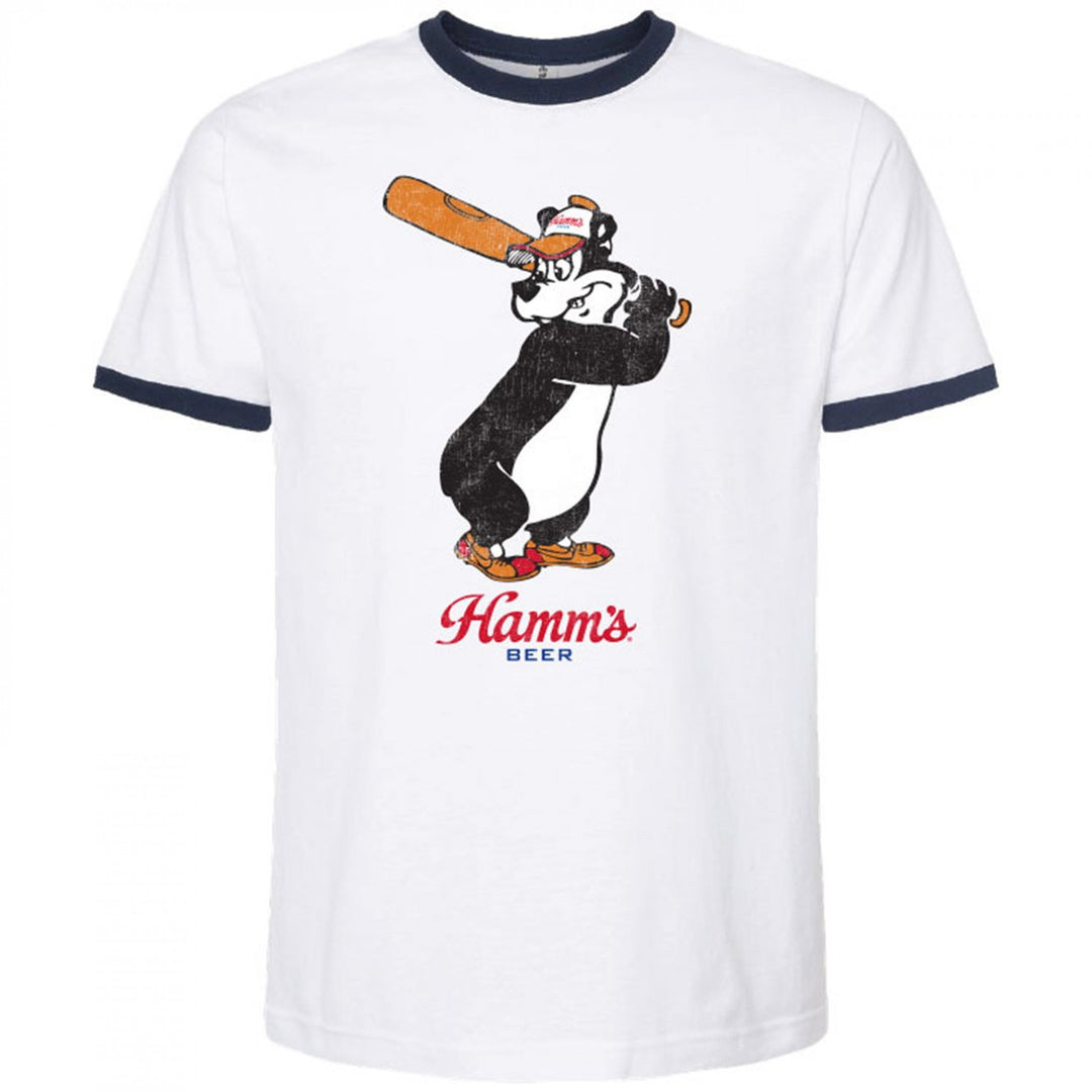 Hamms Beer Batter Up Ringer T-Shirt Image 1