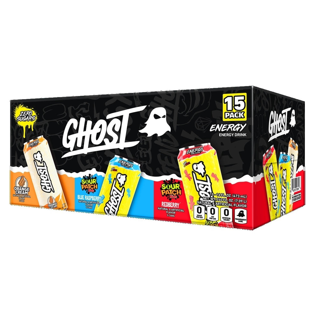 Ghost Energy Drink Zero Sugar Variety Pack 16 Fluid Ounce (Pack of 15) Image 2