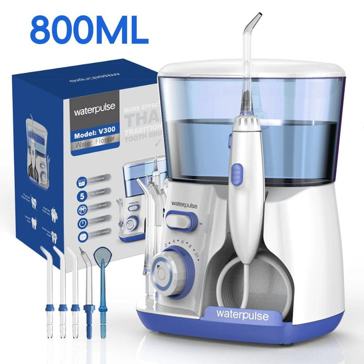 Waterpulse Electric Water Flosser 800ML Oral Irrigator Teeth Cleaner with 5 Tips Image 1