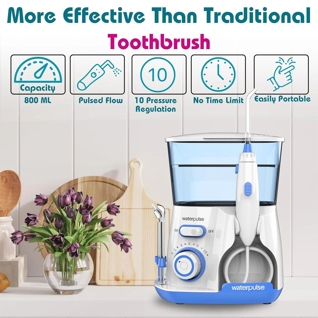 Waterpulse Electric Water Flosser 800ML Oral Irrigator Teeth Cleaner with 5 Tips Image 4