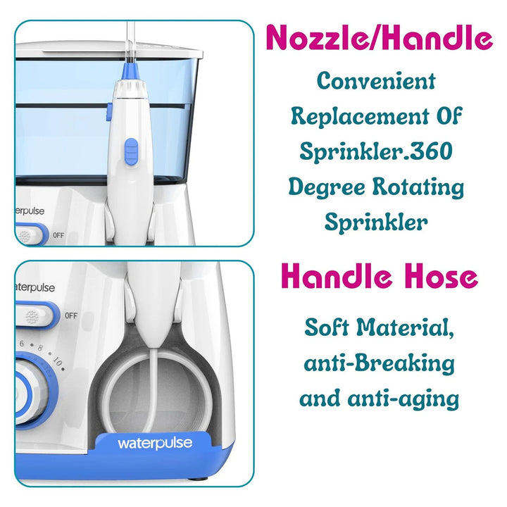 Waterpulse Electric Water Flosser 800ML Oral Irrigator Teeth Cleaner with 5 Tips Image 6