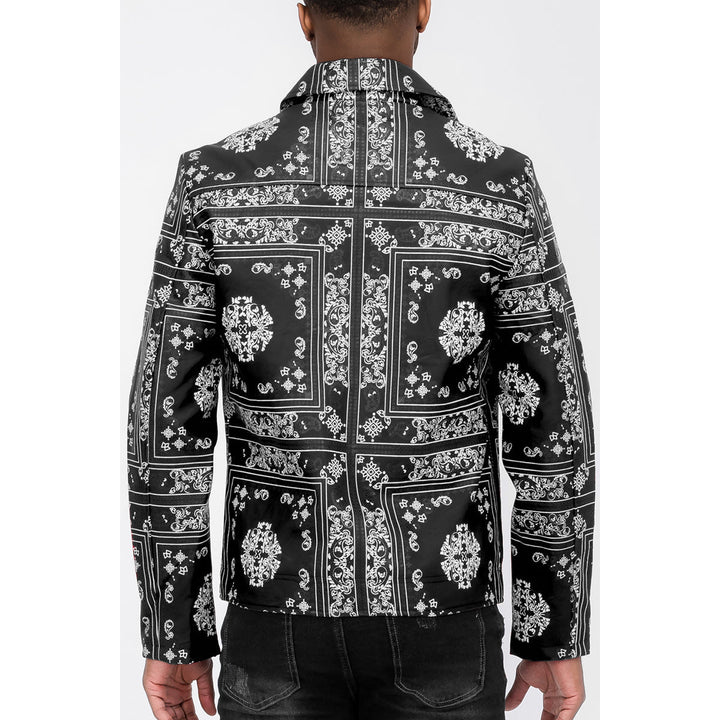 Bandana Leather Jacket Image 3