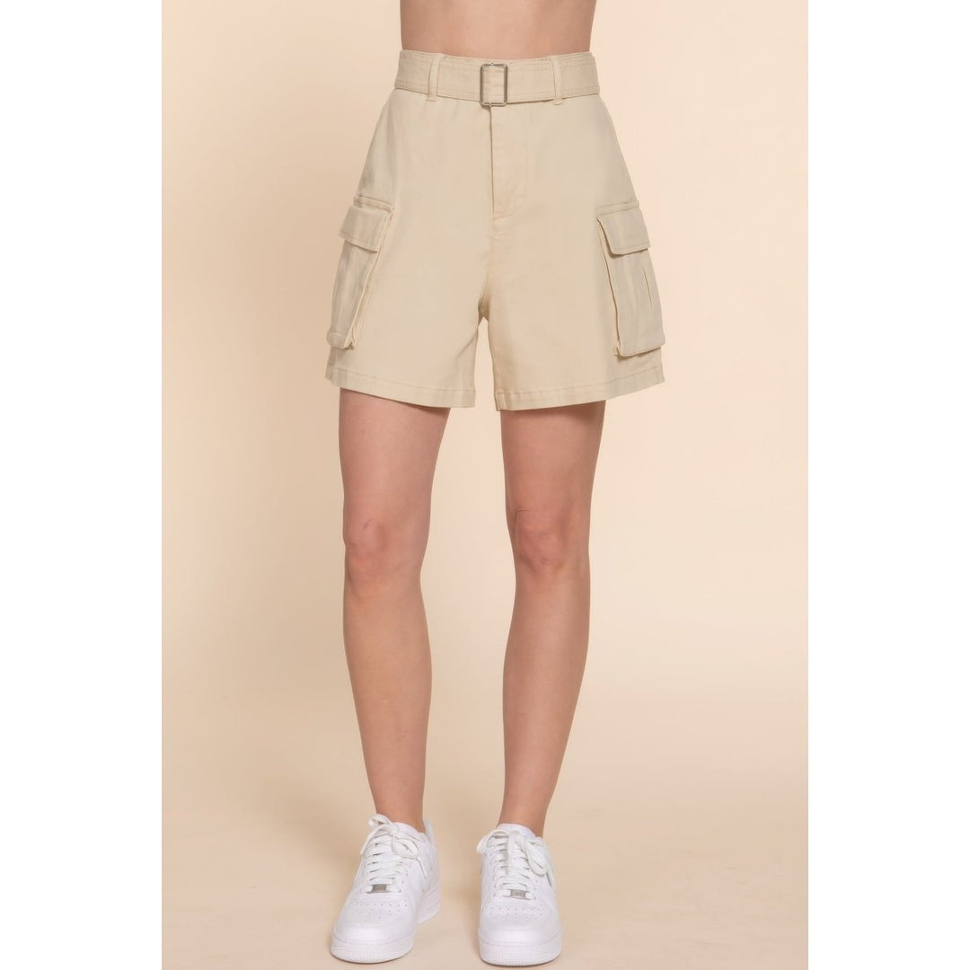 Belted Cargo Shorts Image 1