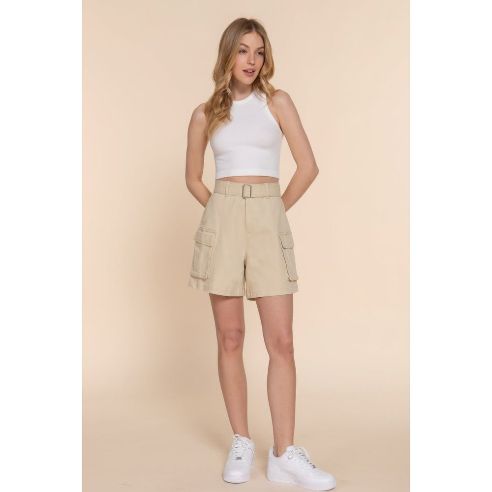 Belted Cargo Shorts Image 2