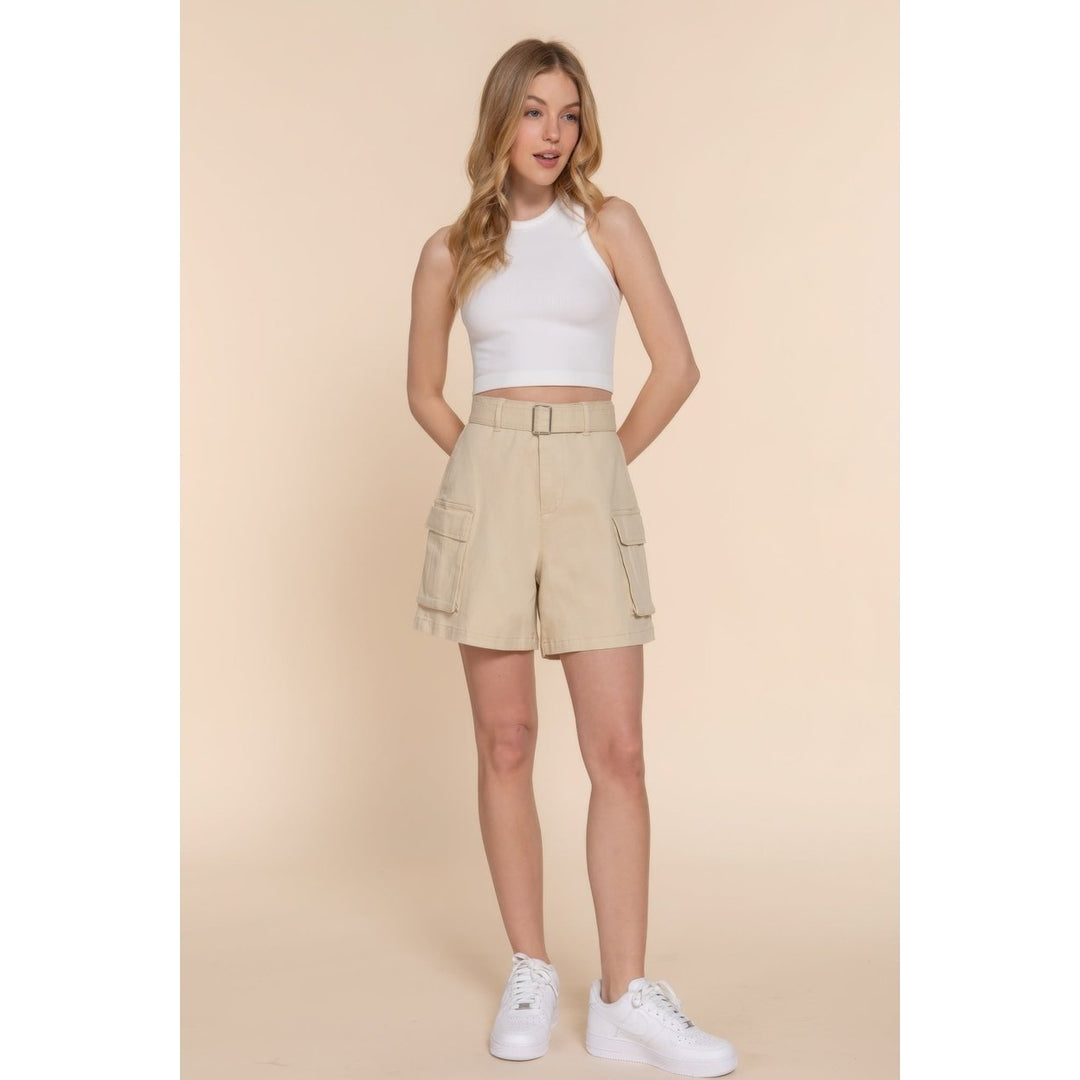 Belted Cargo Shorts Image 2