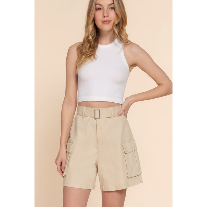 Belted Cargo Shorts Image 3