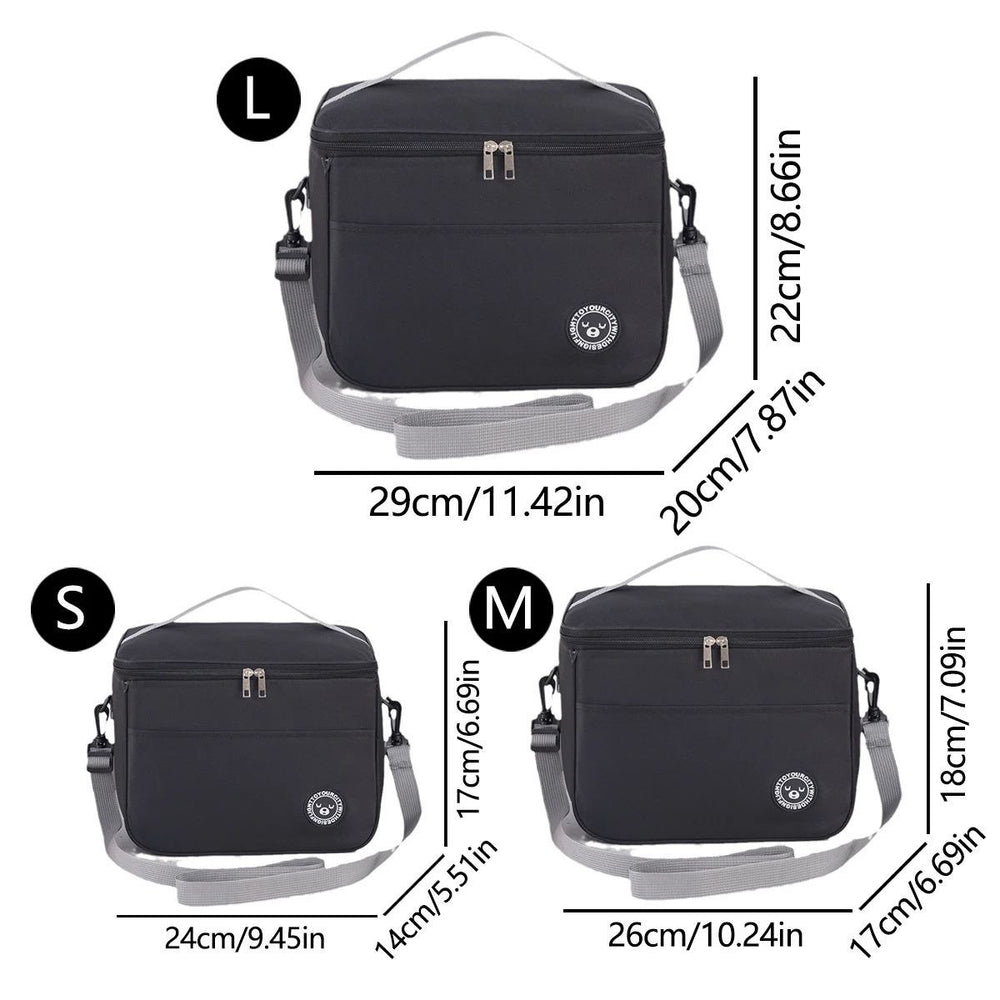 Large-Capacity Insulated Lunch Bag with Shoulder Strap Waterproof Thickened Image 2