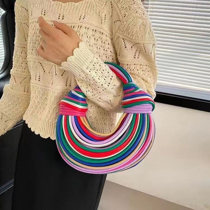 2024 Women s Handbags: Luxury Handwoven Noodle Hobo Clutch Image 7