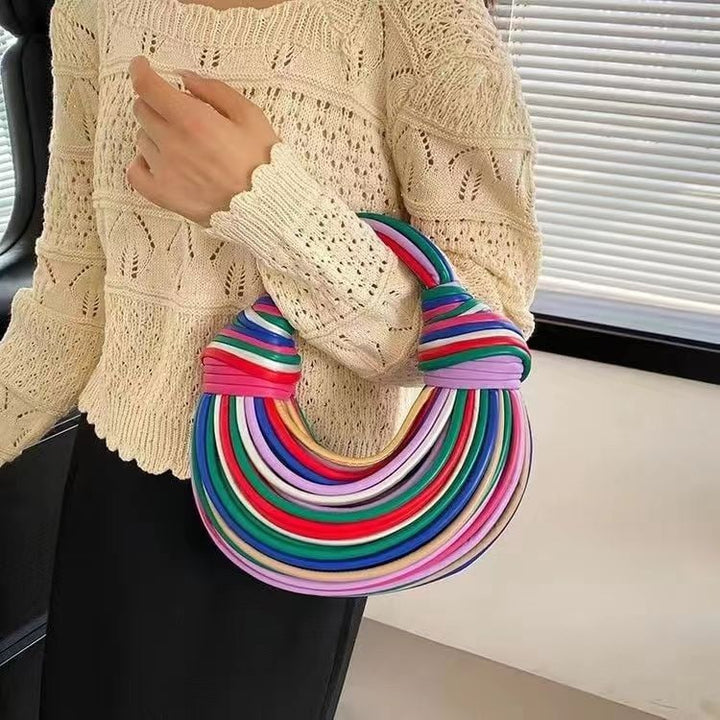 2024 Women s Handbags: Luxury Handwoven Noodle Hobo Clutch Image 1